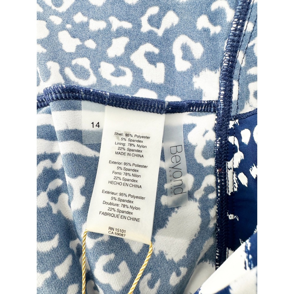 Beyond Control Tankini Top 14 Blue Animal Haven Swimwear Beach Vacation - Picture 4 of 5